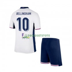 England Trøje Jude Bellingham 10 Hjemmebane Euro 2024 Kort ærmer ,Børn Fodboldsæt