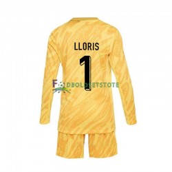 Frankrig Trøje Hugo Lloris 1 Målmand Hjemmebane Euro 2024 Lange ærmer ,Børn Fodboldsæt