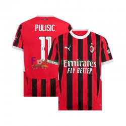 AC Milan Trøje UCL Font PULISIC 11 Hjemmebane 2024-2025 Kort ærmer ,Mænd