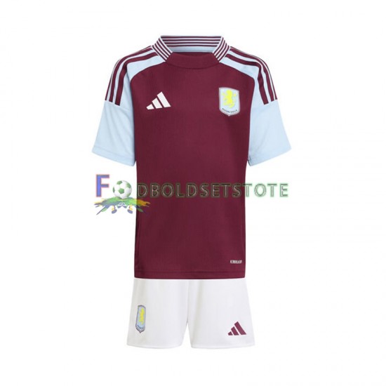 Aston Villa Trøje Hjemmebane 2024-2025 Kort ærmer ,Børn Fodboldsæt