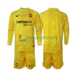 Inter Milan Trøje Målmand Udebane 2024-2025 Lange ærmer ,Børn Fodboldsæt