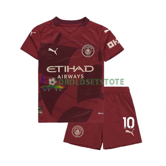 Manchester City Trøje Jack Grealish 10 3. Valg 2024-2025 Kort ærmer ,Børn Fodboldsæt