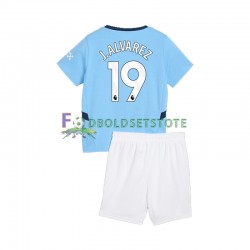 Manchester City Trøje Julian Alvarez 19 Hjemmebane 2024-2025 Kort ærmer ,Børn Fodboldsæt