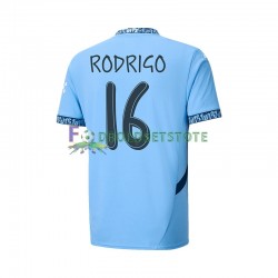 Manchester City Trøje UCL Font RODRIGO 16 Hjemmebane 2024-2025 Kort ærmer ,Mænd