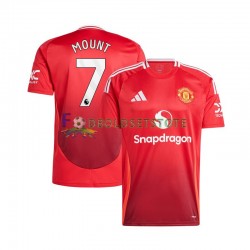 Manchester United Trøje Rød Mason Mount 7 Hjemmebane 2024-2025 Kort ærmer ,Mænd