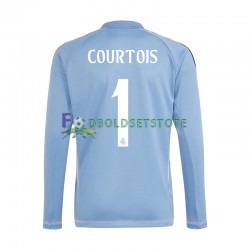 Real Madrid Trøje Blå Thibaut Courtois 1 Målmand Hjemmebane 2024-2025 Lange ærmer ,Mænd