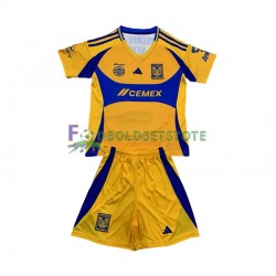 Tigres UANL Trøje Hjemmebane 2024-2025 Kort ærmer ,Børn Fodboldsæt