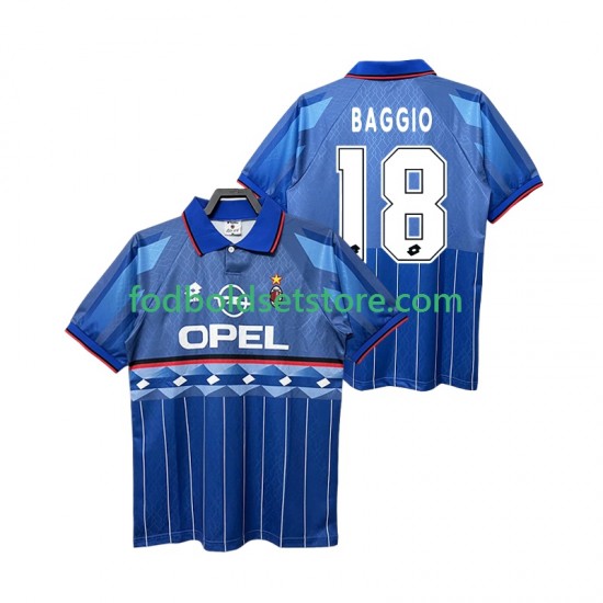 AC Milan Trøje BAGGIO 18 1995 1996 Retro Udebane Kort ærmer ,Mænd