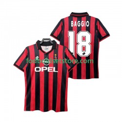 AC Milan Trøje BAGGIO 18 1995 1996 Retro Hjemmebane Kort ærmer ,Mænd