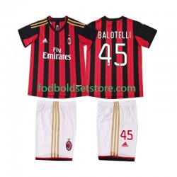 AC Milan Trøje BALOTELL 45 2013 2014 Retro Hjemmebane Kort ærmer ,Børn Fodboldsæt