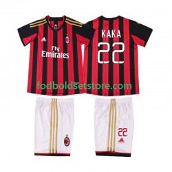 AC Milan Trøje KAKA 22 2013 2014 Retro Hjemmebane Kort ærmer ,Børn Fodboldsæt
