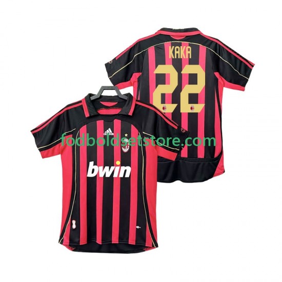 AC Milan Trøje KAKA 22 2007 Retro Hjemmebane 2006 Kort ærmer ,Mænd