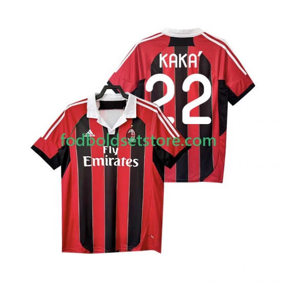 AC Milan Trøje KAKA 22 2012 2013 Retro Hjemmebane Kort ærmer ,Mænd