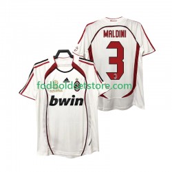 AC Milan Trøje MALDINI 3 2007 Retro Udebane 2006 Kort ærmer ,Mænd