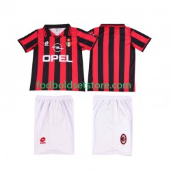 AC Milan Trøje 1996 1997 Retro Hjemmebane Kort ærmer ,Børn Fodboldsæt