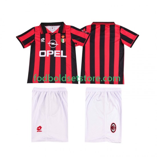 AC Milan Trøje 1996 1997 Retro Hjemmebane Kort ærmer ,Børn Fodboldsæt