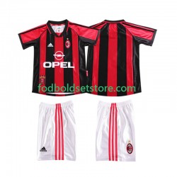 AC Milan Trøje Retro Hjemmebane 1998 1999 Kort ærmer ,Børn Fodboldsæt