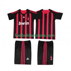 AC Milan Trøje 2009 Retro Hjemmebane 2008 Kort ærmer ,Børn Fodboldsæt