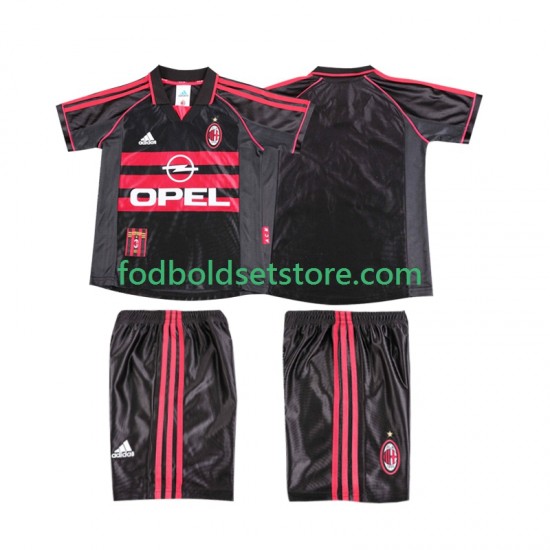 AC Milan Trøje Retro 3. Valg 1998 1999 Kort ærmer ,Børn Fodboldsæt