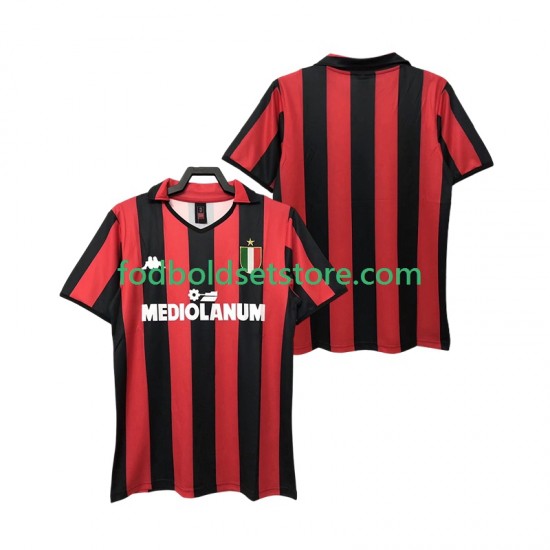 AC Milan Trøje 1988 1989 Retro Hjemmebane Kort ærmer ,Mænd