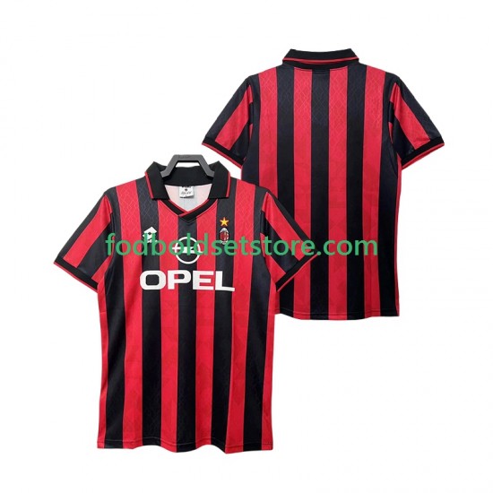 AC Milan Trøje 1995 1996 Retro Hjemmebane Kort ærmer ,Mænd