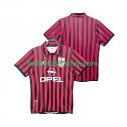 AC Milan Trøje 2000 Retro Hjemmebane 1999 Kort ærmer ,Mænd