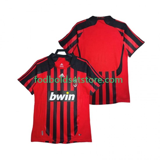 AC Milan Trøje 2007 Retro Hjemmebane 2008 Kort ærmer ,Mænd
