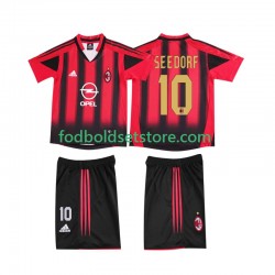 AC Milan Trøje SEEDORF 10 2005 Retro Hjemmebane 2004 Kort ærmer ,Børn Fodboldsæt
