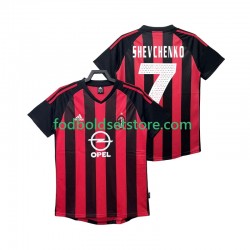 AC Milan Trøje SHEVCHENKO 7 2003 Retro Hjemmebane 2002 Kort ærmer ,Mænd