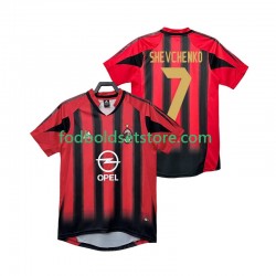 AC Milan Trøje SHEVCHENKO 7 2005 Retro Hjemmebane 2004 Kort ærmer ,Mænd