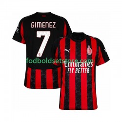 AC Milan Trøje Santiago Gimenez 7 Hjemmebane 2025-2026 Kort ærmer ,Mænd