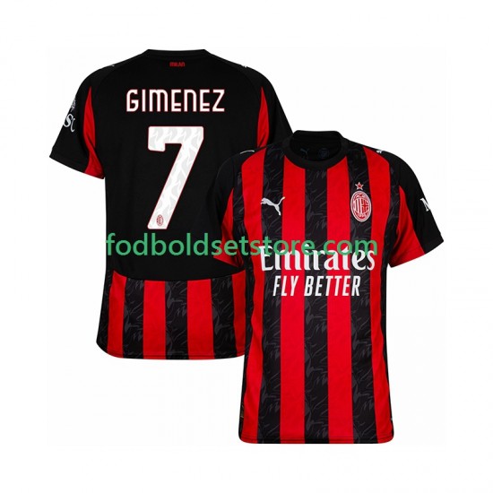AC Milan Trøje Santiago Gimenez 7 Hjemmebane 2025-2026 Kort ærmer ,Mænd