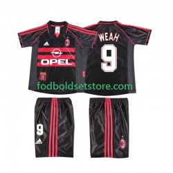 AC Milan Trøje WEAH 9 Retro 3. Valg 1998 1999 Kort ærmer ,Børn Fodboldsæt