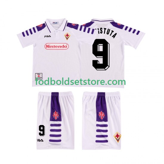 Fiorentina Trøje BASTUTA 9 Retro Udebane 1998 1999 Kort ærmer ,Børn Fodboldsæt