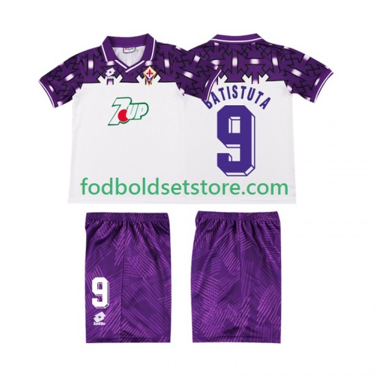 Fiorentina Trøje BATISTUTA 9 1992 1993 Retro Udebane Kort ærmer ,Børn Fodboldsæt