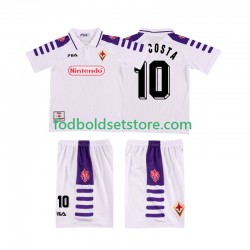 Fiorentina Trøje RUI COSTA 10 Retro Udebane 1998 1999 Kort ærmer ,Børn Fodboldsæt