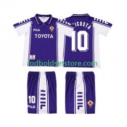 Fiorentina Trøje RUI COSTA 10 2000 Retro Hjemmebane 1999 Kort ærmer ,Børn Fodboldsæt