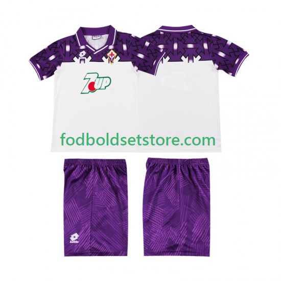 Fiorentina Trøje 1992 1993 Retro Udebane Kort ærmer ,Børn Fodboldsæt