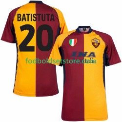AS Roma Trøje Batistuta 20 2000 2001 Retro Hjemmebane Kort ærmer ,Mænd
