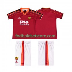 AS Roma Trøje Retro Hjemmebane 1998 1999 Kort ærmer ,Børn Fodboldsæt