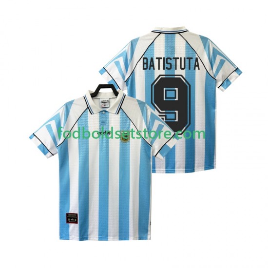 Argentina Trøje BATISTUTA 9 1996 1997 Retro Hjemmebane Kort ærmer ,Mænd