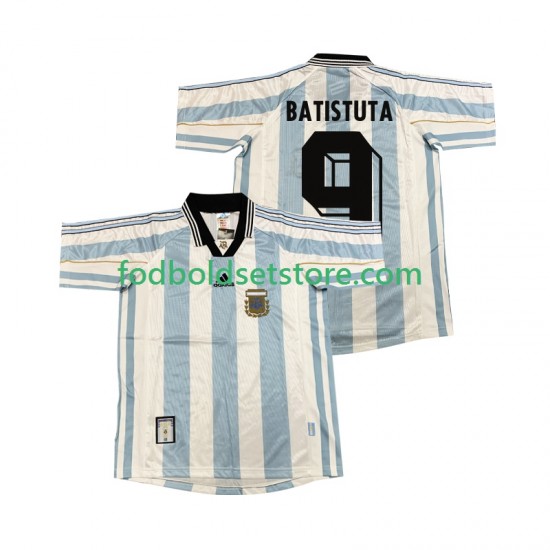 Argentina Trøje BATISUTA 9 Retro Hjemmebane 1998 Kort ærmer ,Mænd