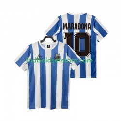 Argentina Trøje MARADONA 10 1986 Retro Hjemmebane Kort ærmer ,Mænd