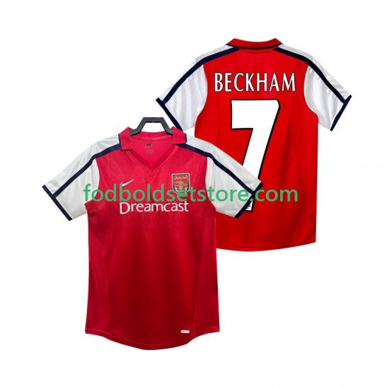 Arsenal Trøje BECKHAM 7 2001 Retro Hjemmebane 2002 Kort ærmer ,Mænd