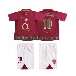 Arsenal Trøje BERGKAMP 10 2005 Retro Hjemmebane 2006 Kort ærmer ,Børn Fodboldsæt