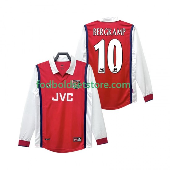 Arsenal Trøje BERGKAMP 10 Retro Hjemmebane 1998 1999 Lange ærmer ,Mænd