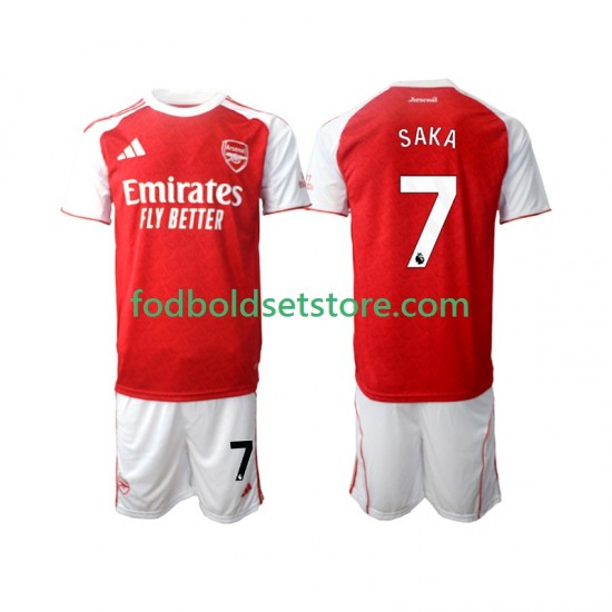Arsenal Trøje Bukayo Saka 7 Hjemmebane 2025-2026 Kort ærmer ,Børn Fodboldsæt