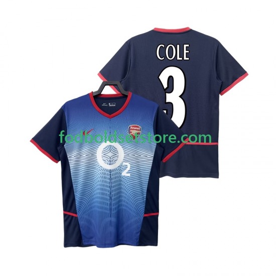 Arsenal Trøje COLE 3 Retro Udebane 2004 2002 Kort ærmer ,Mænd