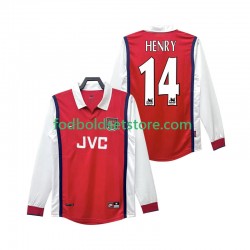 Arsenal Trøje Henry 14 Retro Hjemmebane 1998 1999 Lange ærmer ,Mænd