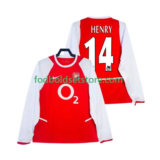 Arsenal Trøje Henry 14 2003 Retro Hjemmebane 2002 Lange ærmer ,Mænd